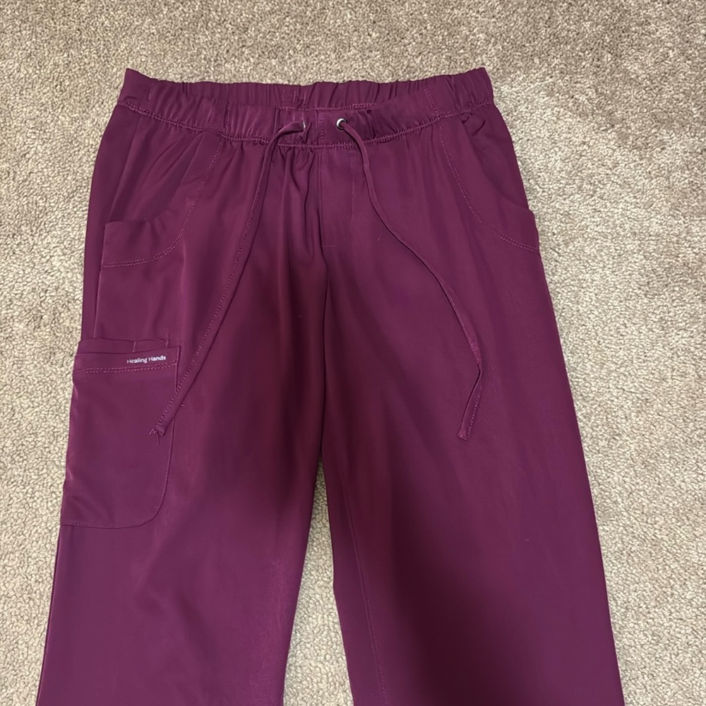 SP Wine Healing Hands Scrub Pants